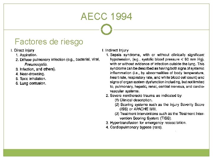 AECC 1994 Factores de riesgo 