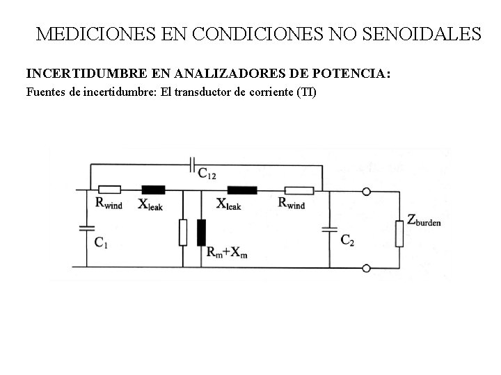 MEDICIONES EN CONDICIONES NO SENOIDALES INCERTIDUMBRE EN ANALIZADORES DE POTENCIA: Fuentes de incertidumbre: El MEDICIONES EN CONDICIONES NO SENOIDALES INCERTIDUMBRE EN ANALIZADORES DE POTENCIA: Fuentes de incertidumbre: El