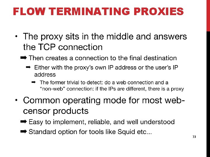 FLOW TERMINATING PROXIES 