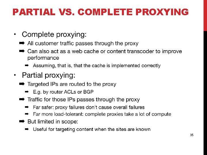 PARTIAL VS. COMPLETE PROXYING 