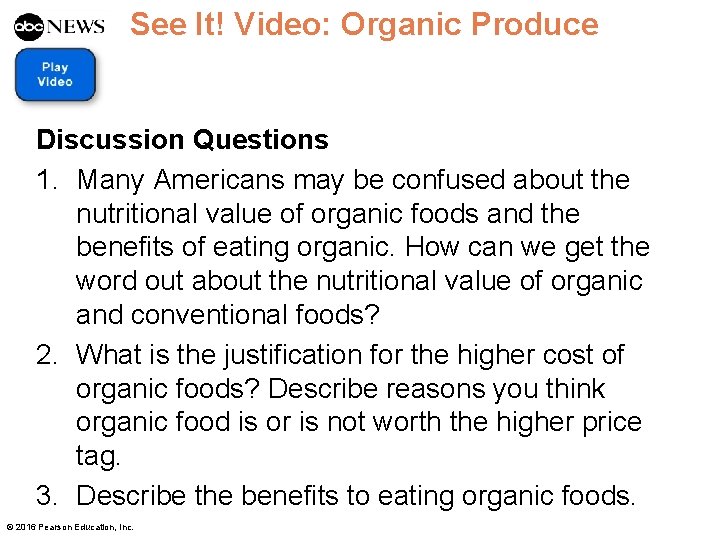 Chapter 7 Lecture Chapter 7 Nutrition Eating For