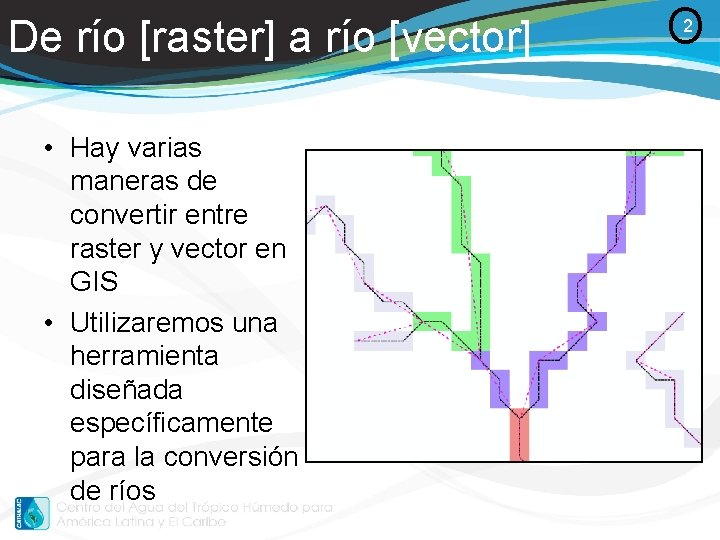 De río [raster] a río [vector] • Hay varias maneras de convertir entre raster