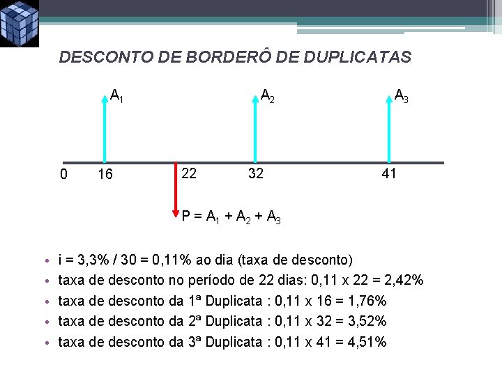 DESCONTO DE BORDERÔ DE DUPLICATAS A 1 0 16 A 2 22 32 A