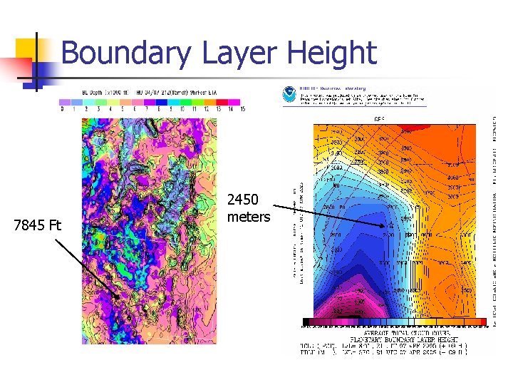 Boundary Layer Height 7845 Ft 2450 meters 