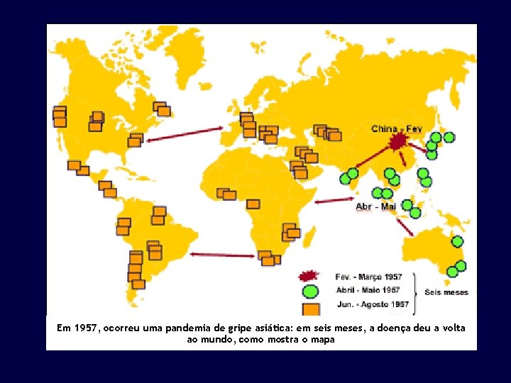 Em 1957, ocorreu uma pandemia de gripe asiática: em seis meses, a doença deu