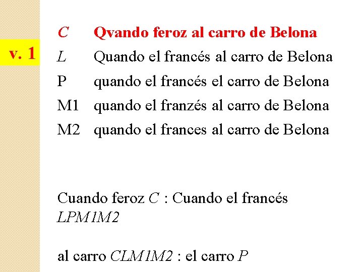 C Qvando feroz al carro de Belona v. 1 L Quando el francés al