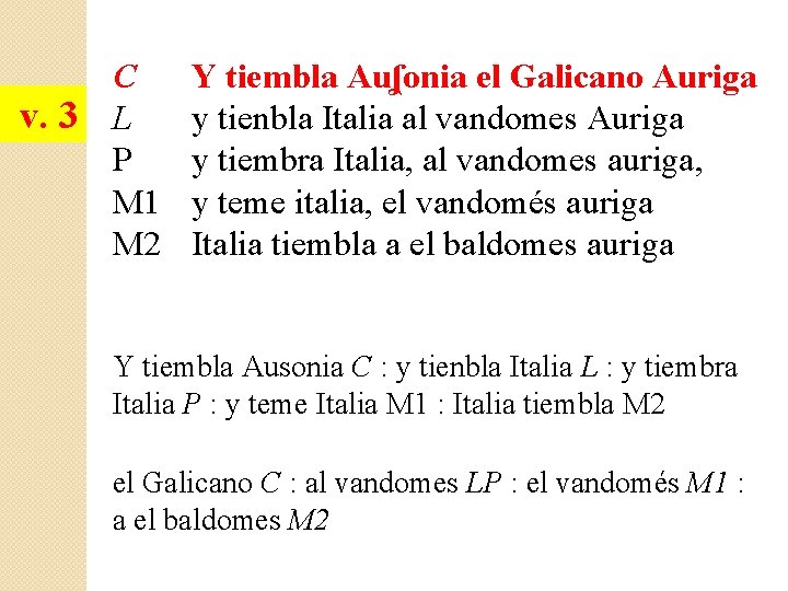 C v. 3 L P M 1 M 2 Y tiembla Auʆonia el Galicano