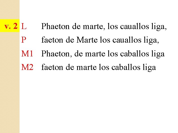 v. 2 L P Phaeton de marte, los cauallos liga, faeton de Marte los