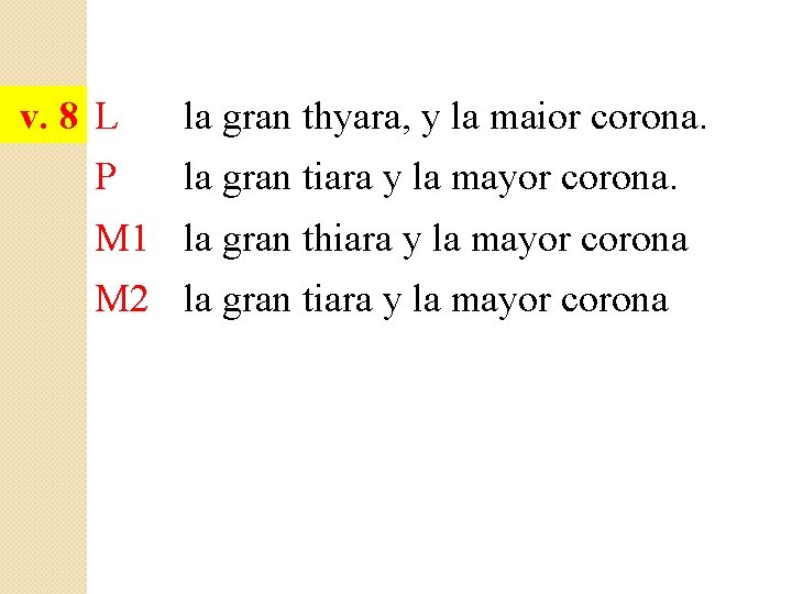 v. 8 L P la gran thyara, y la maior corona. la gran tiara