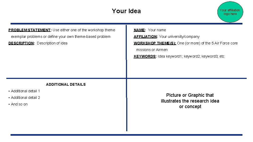 Idea Problematic Code Your Idea PROBLEM STATEMENT Use either one of