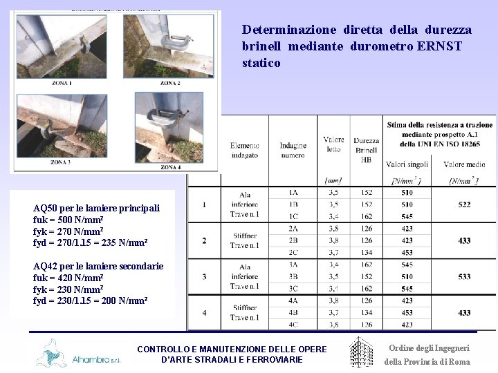 Determinazione diretta della durezza brinell mediante durometro ERNST statico AQ 50 per le lamiere