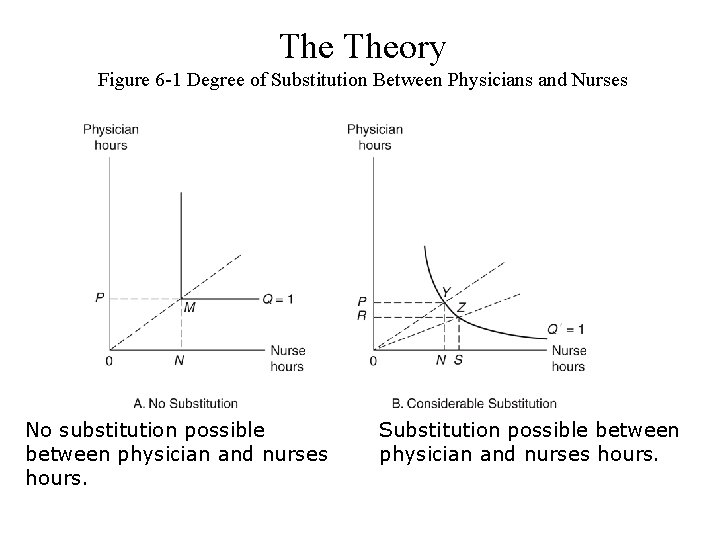 The Theory Figure 6 -1 Degree of Substitution Between Physicians and Nurses No substitution