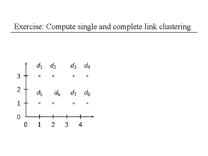 Exercise: Compute single and complete link clustering 