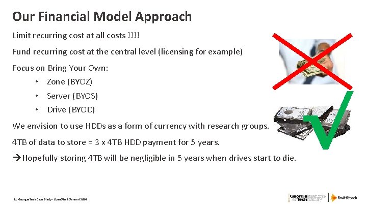 Our Financial Model Approach Limit recurring cost at all costs !!!! Fund recurring cost