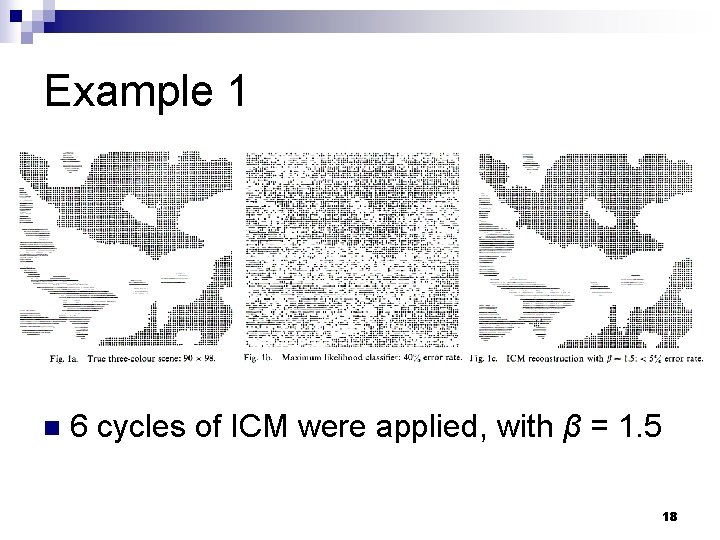 Example 1 n 6 cycles of ICM were applied, with β = 1. 5