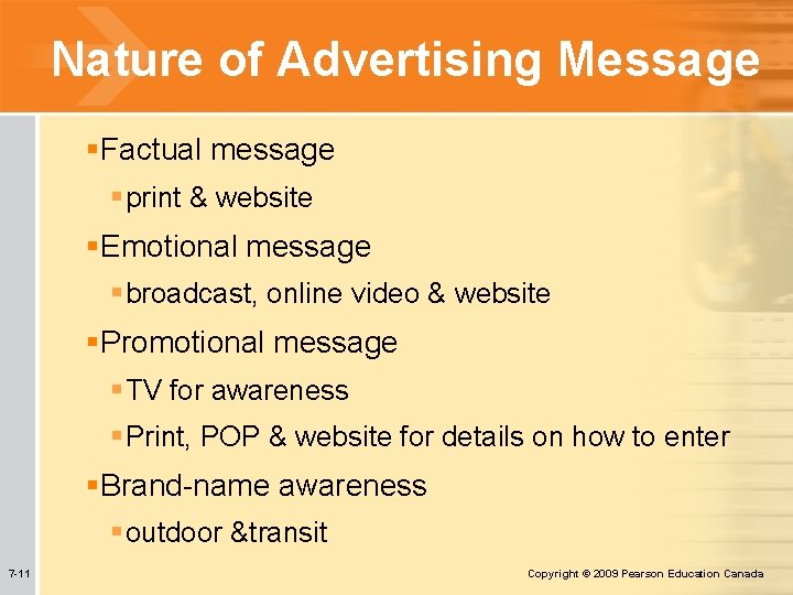 Nature of Advertising Message §Factual message § print & website §Emotional message § broadcast, Nature of Advertising Message §Factual message § print & website §Emotional message § broadcast,