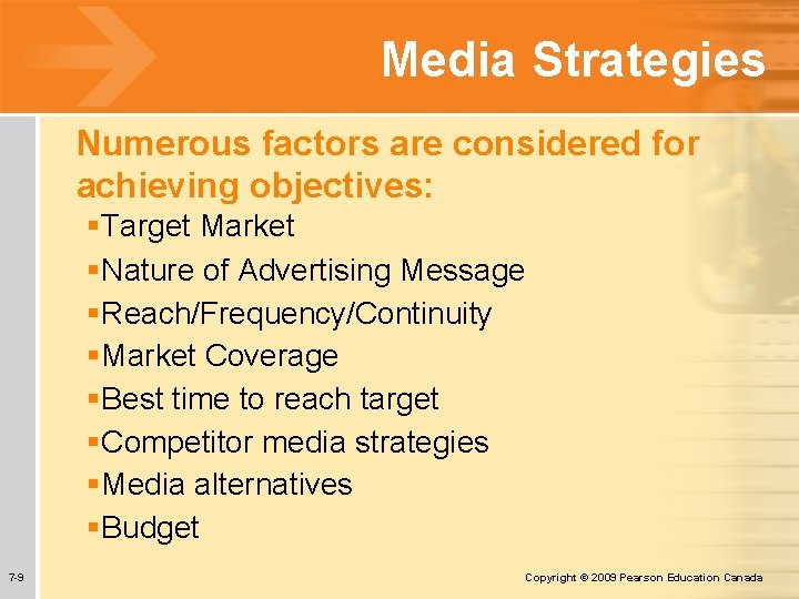 Media Strategies Numerous factors are considered for achieving objectives: §Target Market §Nature of Advertising Media Strategies Numerous factors are considered for achieving objectives: §Target Market §Nature of Advertising