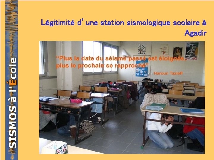 Légitimité d’une station sismologique scolaire à Agadir 