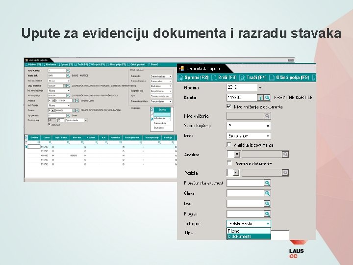 Upute za evidenciju dokumenta i razradu stavaka 