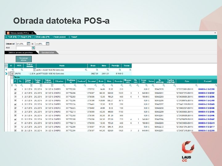 Obrada datoteka POS-a 