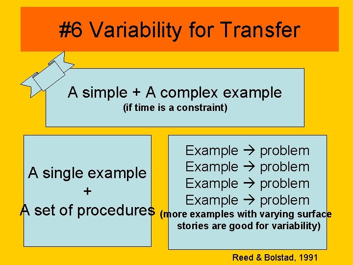 #6 Variability for Transfer A simple + A complex example (if time is a