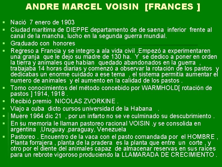 ANDRE MARCEL VOISIN [FRANCES ] § § § § § Nació 7 enero de