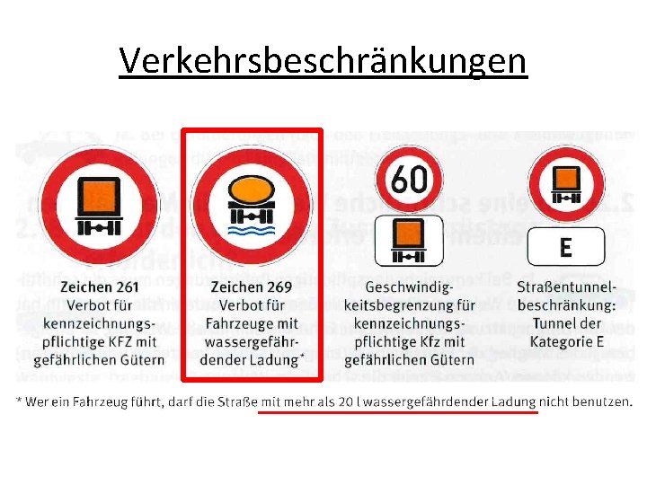 Verkehrsbeschränkungen 