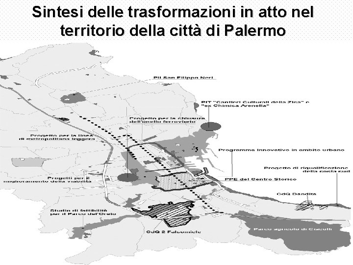 Sintesi delle trasformazioni in atto nel territorio della città di Palermo 