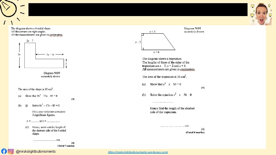 Additional Practice Questions @mrskslightbulbmoments https: //mrskslightbulbmoments. wordpress. com/ 