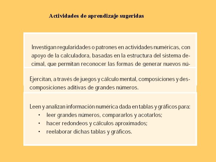 Actividades de aprendizaje sugeridas 