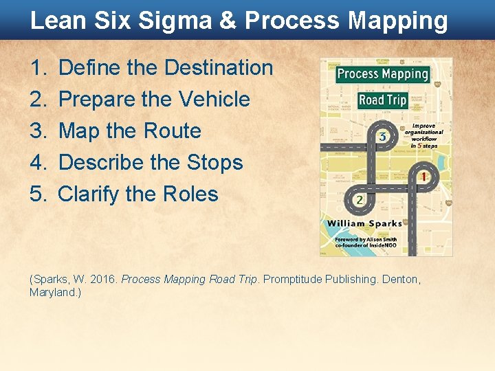 Lean Six Sigma & Process Mapping 1. 2. 3. 4. 5. Define the Destination