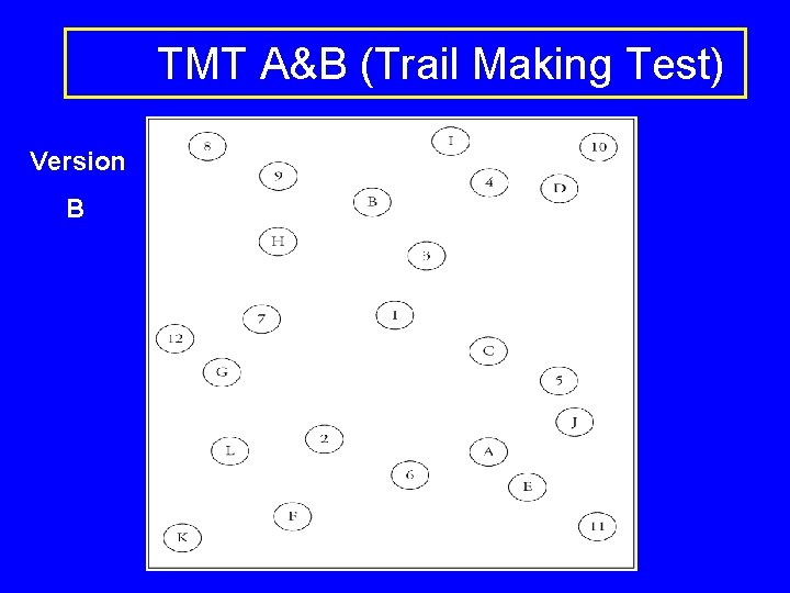 TMT A&B (Trail Making Test) Version B 
