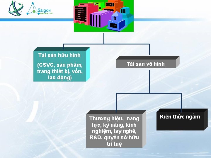 Tài sản hữu hình (CSVC, sản phẩm, trang thiết bị, vốn, lao động) Tài