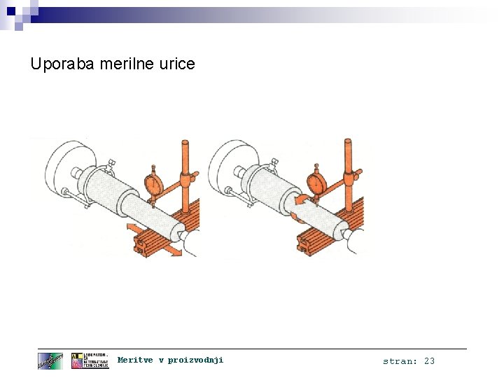 Uporaba merilne urice Meritve v proizvodnji stran: 23 