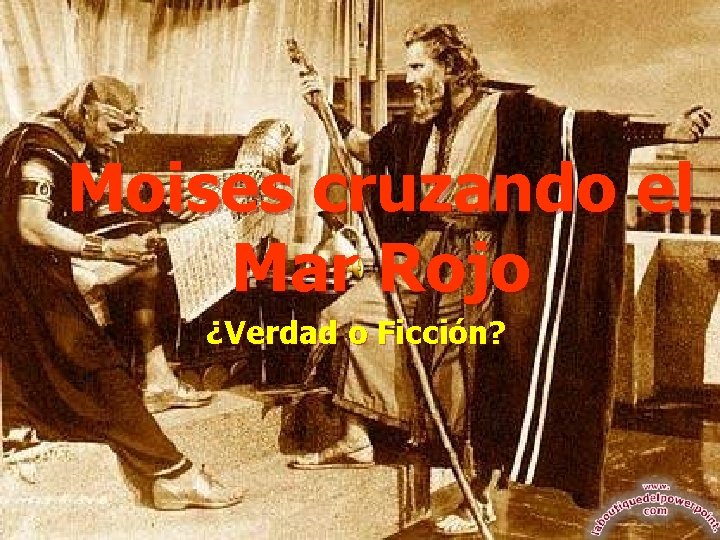 Moises cruzando el Mar Rojo ¿Verdad o Ficción? 