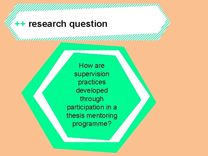 ++ research question How are supervision practices developed through participation in a thesis mentoring