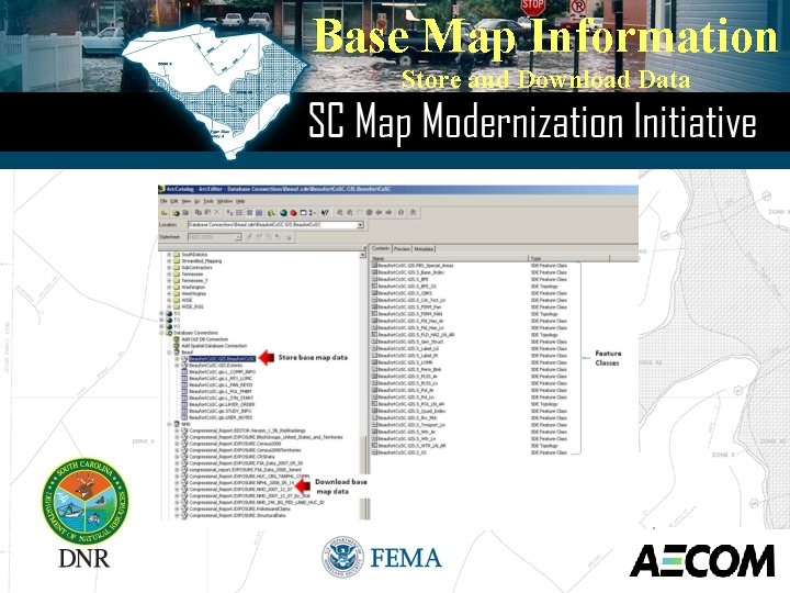 Base Map Information Store and Download Data 