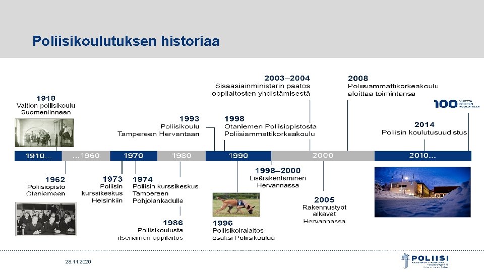 Poliisikoulutuksen historiaa 28. 11. 2020 
