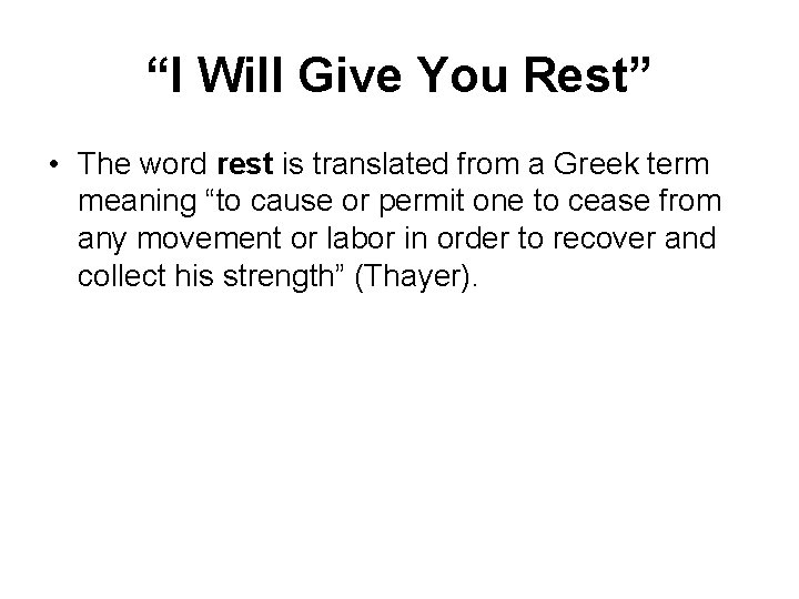 Come To Me All Who Are Weary And