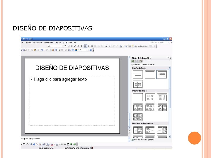 DISEÑO DE DIAPOSITIVAS 