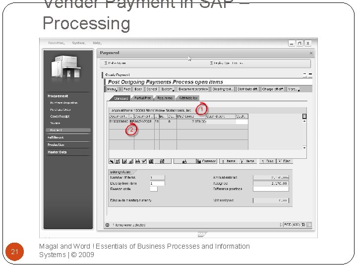 Vender Payment in SAP – Processing 21 Magal and Word ! Essentials of Business