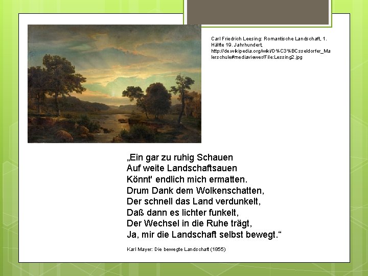 Carl Friedrich Leesing: Romantische Landschaft, 1. Hälfte 19. Jahrhundert, http: //de. wikipedia. org/wiki/D%C 3%BCsseldorfer_Ma