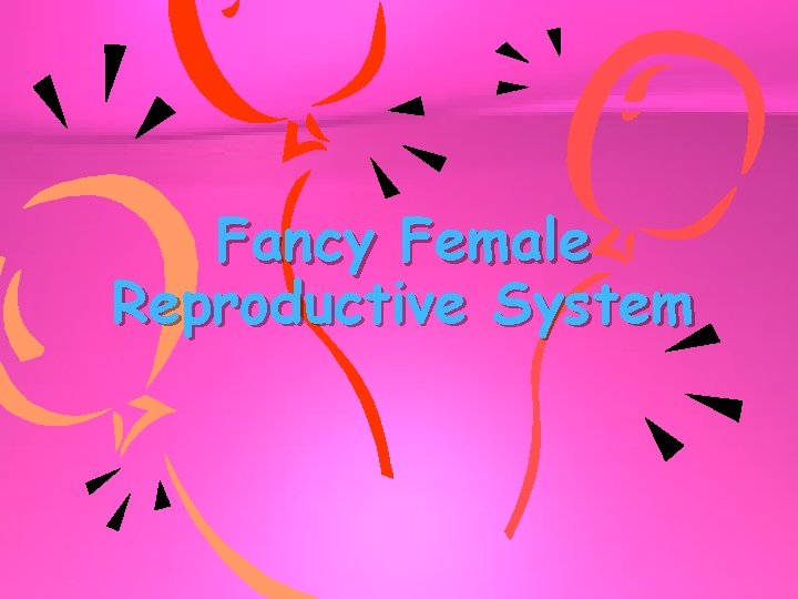 Fancy Female Reproductive System 