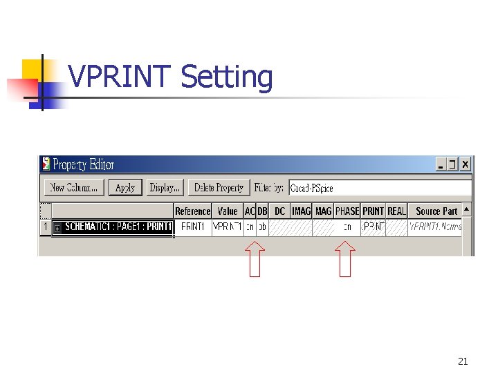 VPRINT Setting 21 