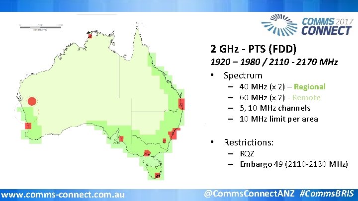 2 GHz - PTS (FDD) 1920 – 1980 / 2110 - 2170 MHz •