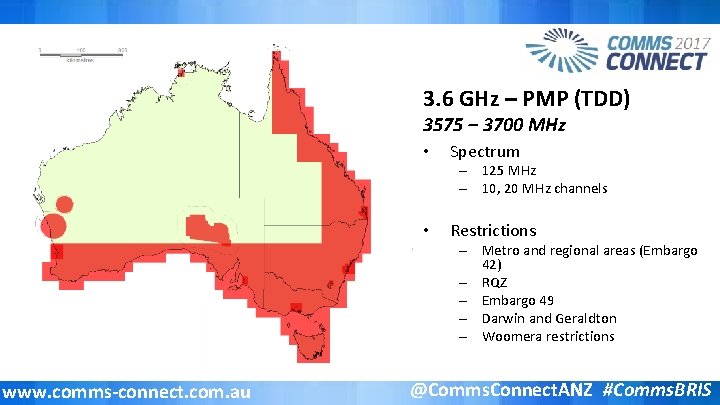 3. 6 GHz – PMP (TDD) 3575 – 3700 MHz • Spectrum – 125