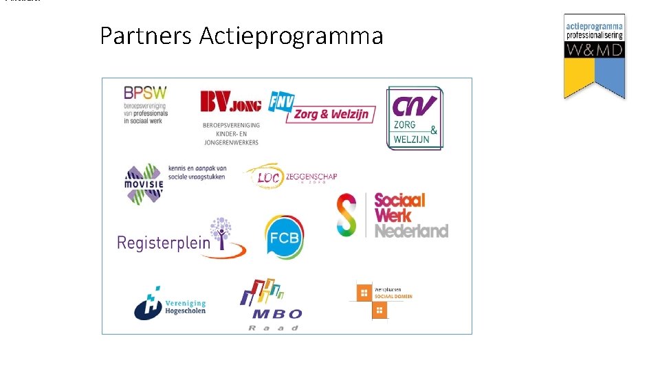 Partners: Partners Actieprogramma 