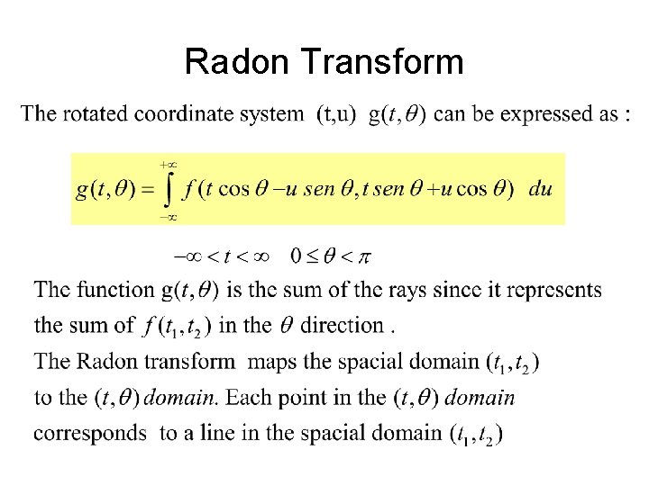 Radon Transform 