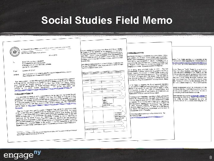 Social Studies Field Memo 8 