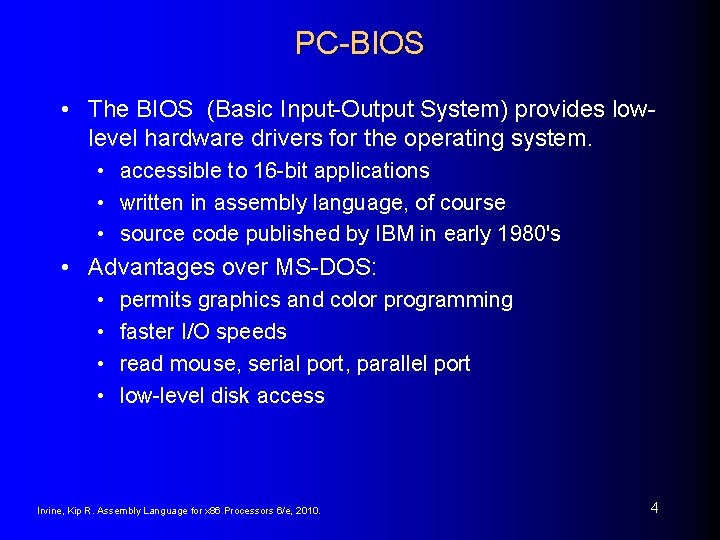 Bios Source Code Assembly Language for x 86 Processors 6 th